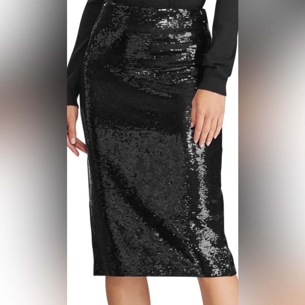 Midi black sequins skirt Ralph Lauren midi skirt in size medium
